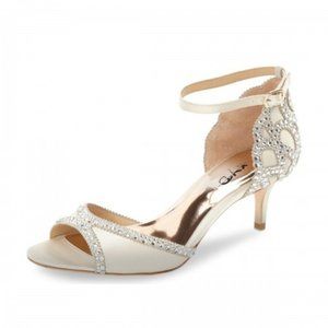 White crystal wedding bride Sandals